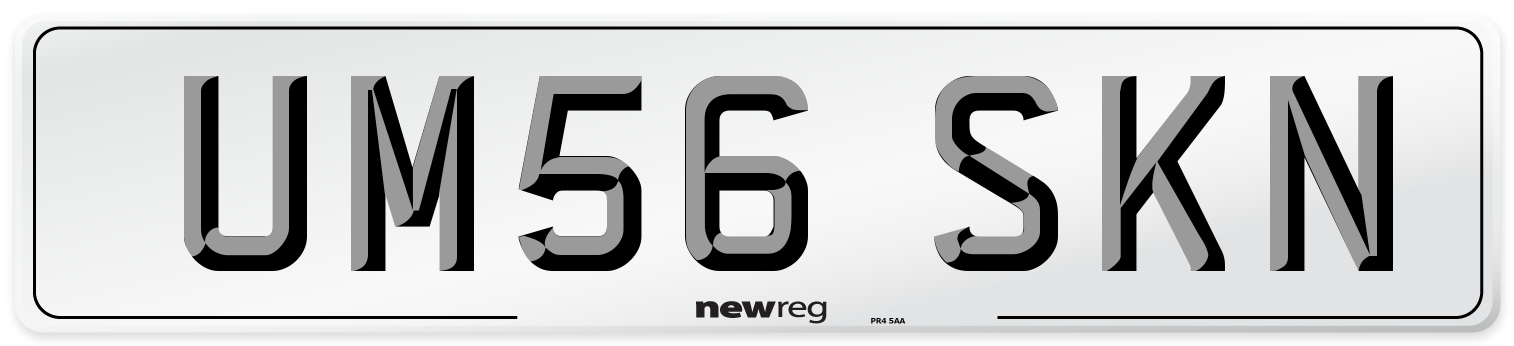 UM56 SKN Number Plate from New Reg